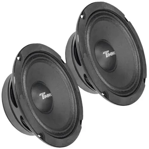 Timpano 6.5 Inch Shallow Midrange Speaker 500 Watts TPT-MR6-4 PRO Bundle 6.5 Midrange Speakers 4 OModazone Shallow Mount Car Audio Speaker, Pro Audio Loudspeaker Compact for Doors (Pair) - 1