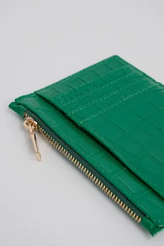 Timsoh terisi ko'rinishidagi feruar detallovchi kartalar hamyoni - Yashil 