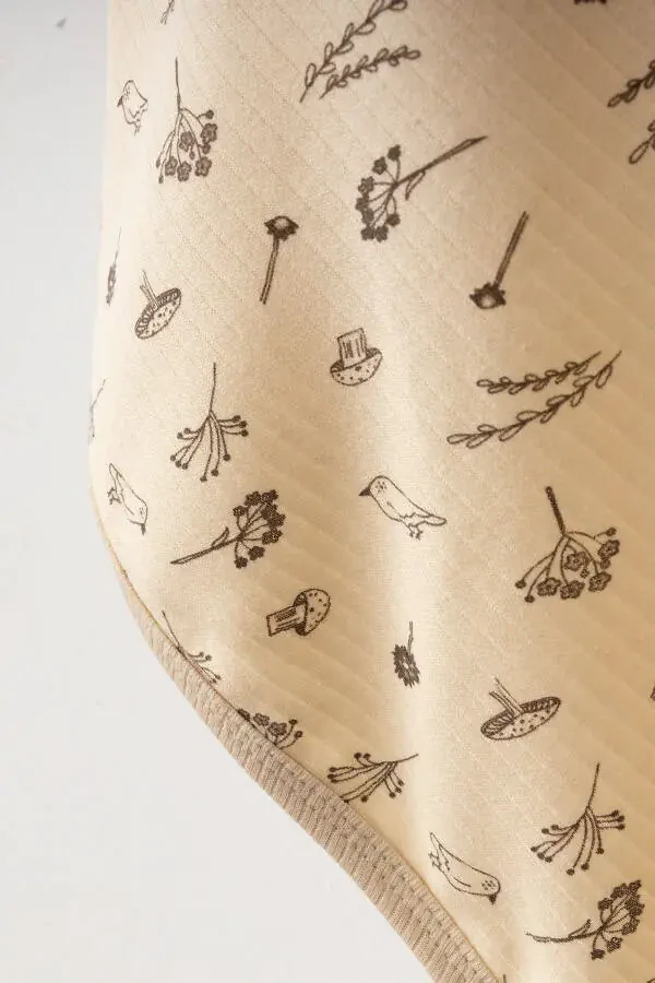 Minik Çiçekler Naturel Pamuklu 80x90 Cm Tek Kat Be - 3