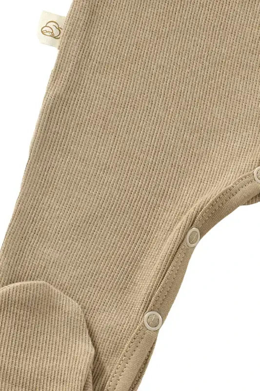 Tiny Team 3 qismli organik paxta yangi tug'ilgan chaqaloqlar uchun mini shifoxona chiqish to'plami - tuproq rangi - tuproq - 5