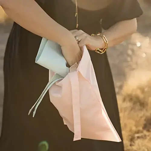 Tiny Twinkle Mess proof Waterproof Wet Dry Bag,2pk Reusable Wet Bags for Swimsuits&Baby Clothes,Leakproof Wet Bag,Waterproof Bag for Travel&Diaper bag,Wet Bags for Baby (Rose, Burgundy) - 3