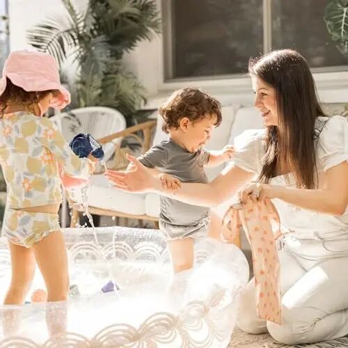 Tiny Twinkle Mess Proof Wet Bags | 2-Pack Reusable Waterproof Wet Bags for Swimsuits | Baby Clothes | Travel & Diaper Bag (Taupe, Dandelion) - 4