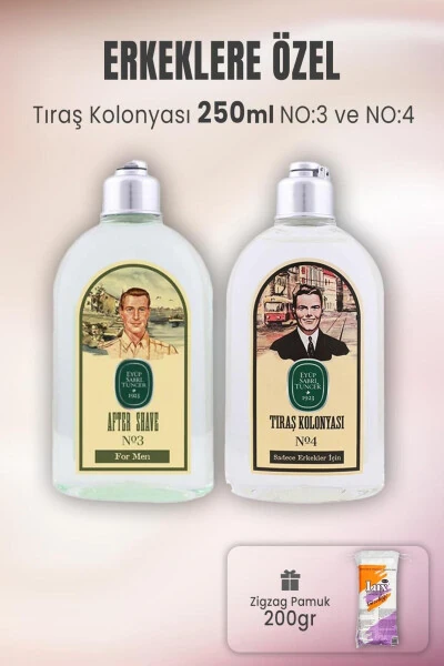 Tıraş Kolonyası No: 3, No: 4 Ve Zigzag Pamuk 200 gr - EYÜP SABRI TUNCER