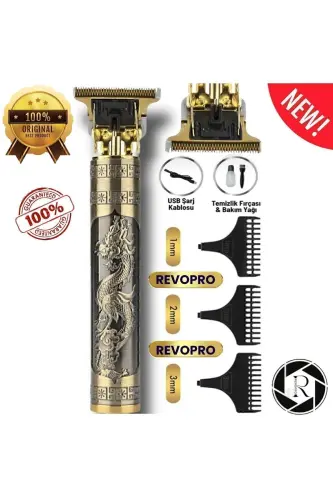 Tıraş Makinesi Usb Şarjlı Saç Sakal Vücut Kıl Tüy Alma Kadın Erkek Epilasyon Berber & Kişisel - sarı - 3