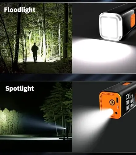 Tire Inflator Portable Air Compressor,12V DC Truck Air Pump for Car Tires,150PSI Portable Air Compressor with Pressure Gauge/LED Light,20000MAH Portable Tire Inflator for Car, Moto, Bike(Black) - 6