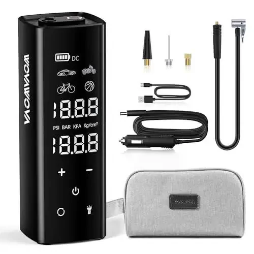 Tire lnflator Portable Air Compressor, 150PSI Cordless & 4X Faster Inflation, 12000 mAh Air Pump, 7.4