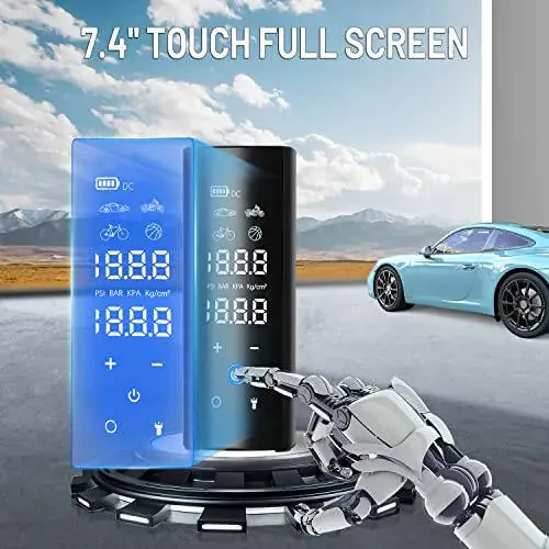 Tire lnflator Portable Air Compressor, 150PSI Cordless & 4X Faster Inflation, 12000 mAh Air Pump, 7.4