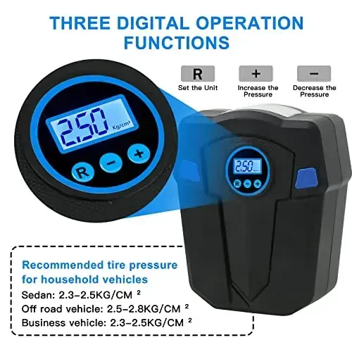 Tire Repair Kit, Portable Tire Inflator Air Compressor, Heavy Duty Flat Tire Repair Kit with 12V Air Pump for SUV, Car, Motorcycle, Truck, RV and Other Tire Repair - 3