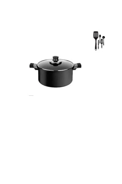 Titan Excellence Induksiya Tagligi 24 sm CHUVALGAN+5 litrli SPATULA - TEFAL (1)