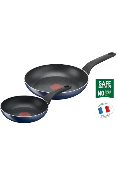 Titanium 1x Diffusion Base Easy Cook Pan Set - 20+26 Cm - TEFAL