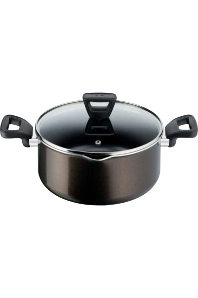 Titanium 1x XL Diffusion Base Deep Pot - 24 Cm - TEFAL