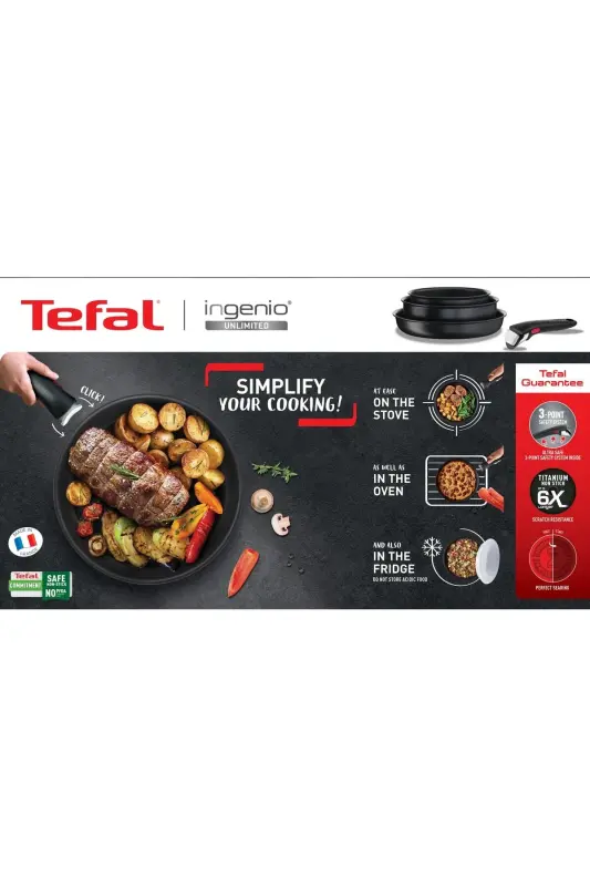 Titanium Ingenio Mix 6X Induction Base Frying Pan 24 cm Size: 24 - 3