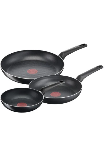 Титановый 1x Simplecook Набор из 3 сковородок с диффузионным дном - 20/24/28 см - TEFAL