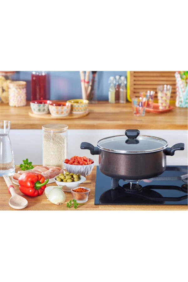 Titanyum 1x Simplecook Difüzyon Tabanlı Derin Tencere - 24 Cm - 8