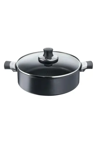 Titanyum 6X Excellence 28 Cm İndüksiyon Tabanlı Kısa Tencere - 2100119571 - Siyah - 1