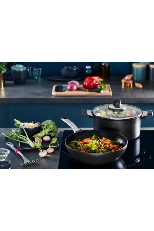 Titanyum 6X Excellence İndüksiyon Tabanlı Wok Tava - 28 cm. - 7