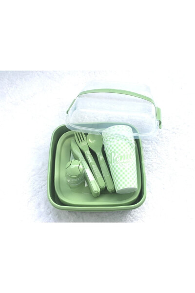 Titiz Lovely Picnic Set 6 Person 32 Pieces Green - 11