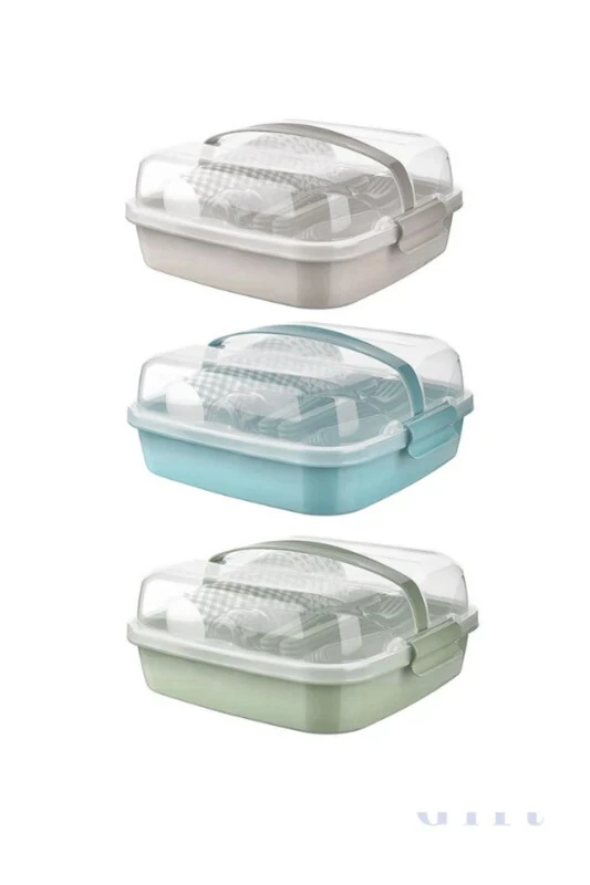 Titiz Lovely Picnic Set 6 Person 32 Pieces Green - GENEL MARKALAR