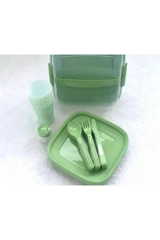 Titiz Lovely Picnic Set 6 Person 32 Pieces Green - 3