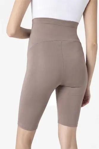 Tizzadan yuqori Biker Moslashuvchan sozlanishi bel Kalta Homiladorlar uchun leggins Vizon - 3