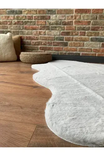 Ткань Кроличий Мех Пост Плюш Ультрамягкий Пост Пушистый Серо-Серый - 6