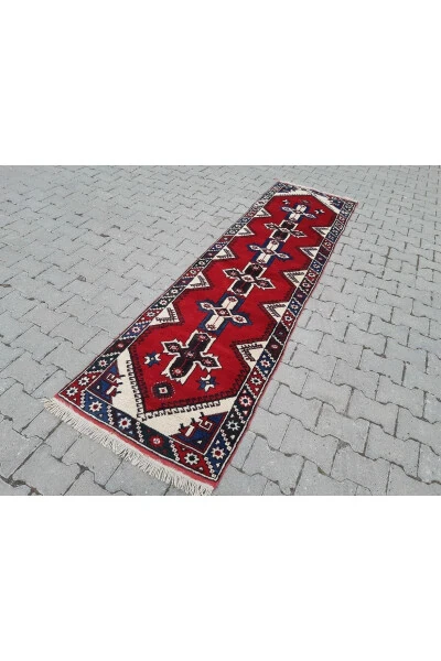 Тканый вручную шерстяной коврик-дорожка - 77x280 см - Rnr103 - 3