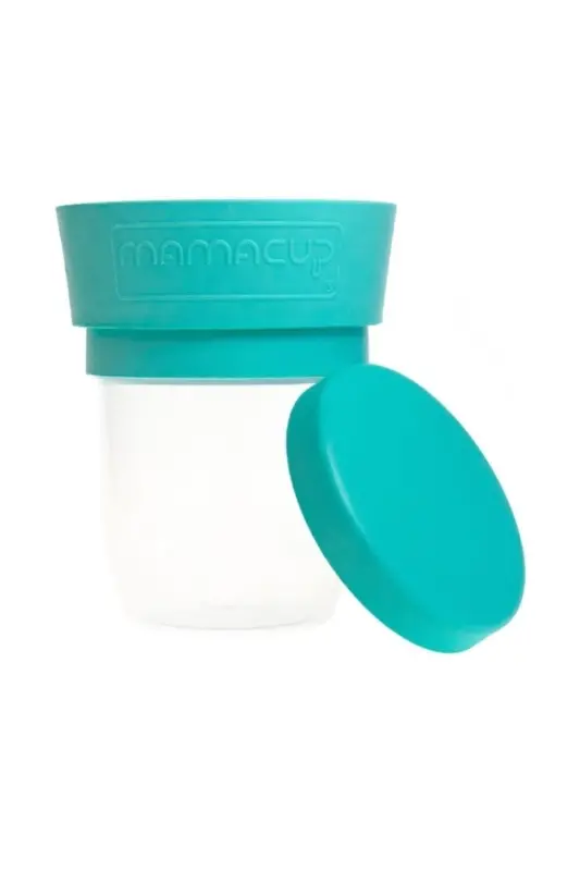 Тўкилишдан сақловчи луқма идиш, бирюза ранг - MAMACUP