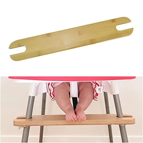 TLBB High Chair Footrest, Adjustable Height Natural Bamboo Baby Highchairs Pedal, Suitable for IKEA Antilop High Chair Footstool - 32