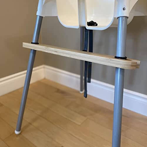 TLBB High Chair Footrest, Adjustable Height Natural Bamboo Baby Highchairs Pedal, Suitable for IKEA Antilop High Chair Footstool - 36