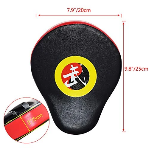 TLBTEK 2PCS Curved Punching Mitts Boxing Pads Hand Target Gloves Training Focus Pads for Kickboxing Muay Thai MMA Martial Art UFC for Kids, Men & Women - TLBTEK (1)