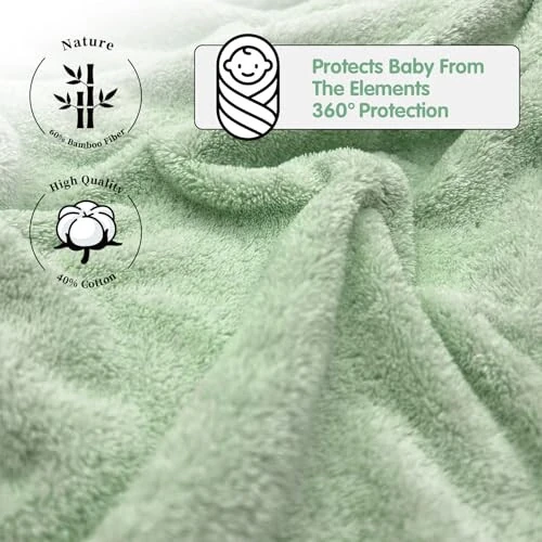 TMIELYBS 2 Pack Premium Soft Baby Bath Towels with Hood - Green Dinosaur + Brown Koala - Ultra Absorbent, Baby Stuff Shower for Boys and Girls - 14