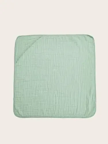 TMIELYBS Муслиновые полотенца с капюшоном для младенцев 4 шт. - 32x32 дюйма, Премиальные 6-слойные 100% хлопковые очень мягкие впитывающие банные полотенца для младенцев, подарочный набор для новорожденных (4 чистых цвета) - 6