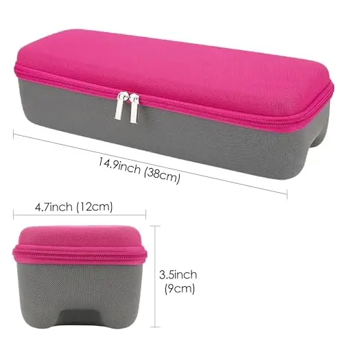 TOCCOOL EVA Hard Travel Case, Portable Hot Air Brush Carrying Case Box, Hair Tools Travel Bag Compatible for Revlon One-Step Hair Dryer/Volumizer/Styler (Rose Red) - TOCCOOL (1)