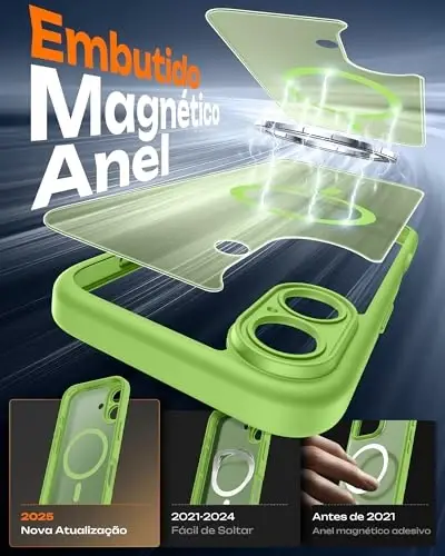 TOCOL для iPhone 17 Case, Full Camera Protection, Built-in Magnetic Ring, Compatible with Magsafe Charger, Drop Protection, Translucent Matte Phone Case for iPhone 17 6.3 inch (Light Green) - 2
