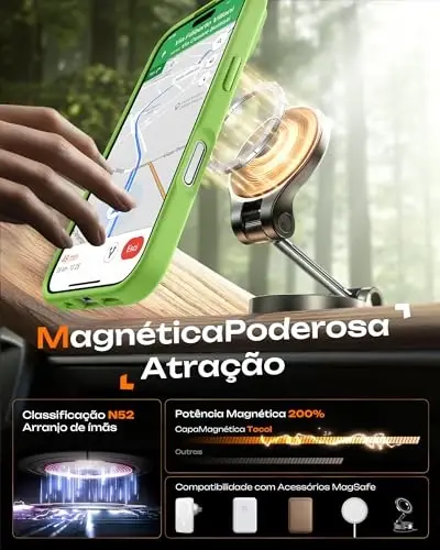 TOCOL для iPhone 17 Case, Full Camera Protection, Built-in Magnetic Ring, Compatible with Magsafe Charger, Drop Protection, Translucent Matte Phone Case for iPhone 17 6.3 inch (Light Green) - 3