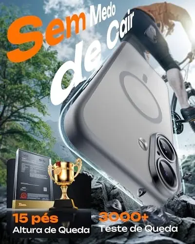 TOCOL для iPhone 17 Case, полная защита камеры, встроенное магнитное кольцо, совместимо с зарядным устройством Magsafe, защита от падений, полупрозрачный матовый чехол для iPhone 17 6,3 дюйма (серый) - 4