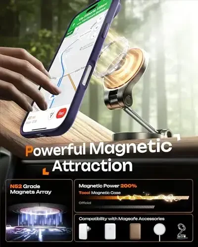 TOCOL для iPhone Air Case, полная защита камеры, встроенное магнитное кольцо, совместимость с зарядным устройством Magsafe, защита от падений, полупрозрачный матовый чехол для iPhone 17 Air 6.5 дюймов (фиолетовый 