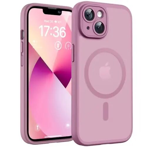TOCOL for iPhone 13 Case, Compatible with MagSafe, Lilac Purple | Built-in Magnets, Full Camera & Military-Grade Protection, Anti-Slip Shockproof Translucent Matte Back Phone Cover - 1