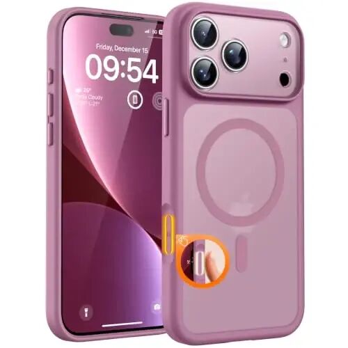 TOCOL for iPhone 18 Pro Case Lilac Purple, Compatible with MagSafe | Built-in Magnets, Camera Control Cover, Full Camera & Military-Grade Protection Anti-Slip Slim Translucent Matte Phone Case - 1
