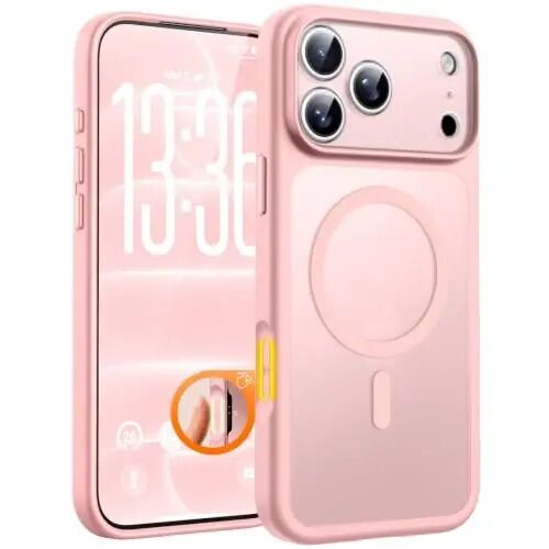 TOCOL for iPhone 18 Pro Max Case Pink, Compatible with MagSafe | Built-in Magnets, Camera Control Cover, Full Camera & Military-Grade Protection Anti-Slip Slim Translucent Matte Phone Case - 1