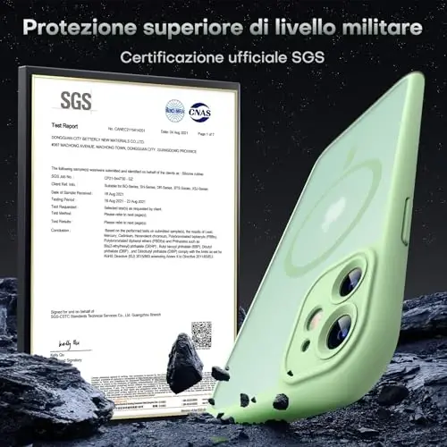 TOCOL iPhone 11 G‘ilof uchun, Magsafe bilan mos keladi, To‘liq kamera himoyasi, O‘rnatilgan magnitlar, Tomchidan himoya, Tiniq matli telefon g‘ilofi iPhone 11 6.1 dyuym uchun (Och binafsha) - 5