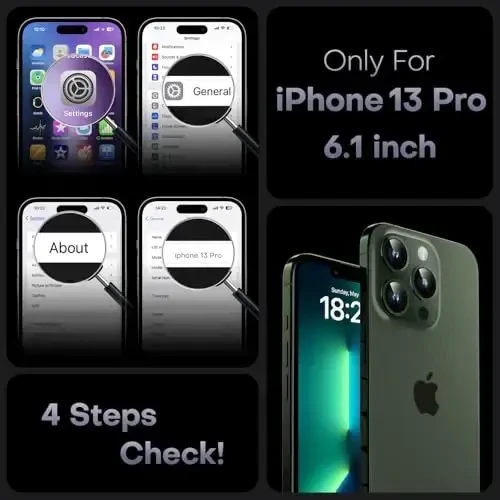 TOCOL Magnetic for iPhone 13 Pro Case Upgraded Full Camera Protection Compatible with Magsafe Drop Protection Translucent Matte Back Bumper Phone Cover 6.1-Inch, Alpine Green - 2