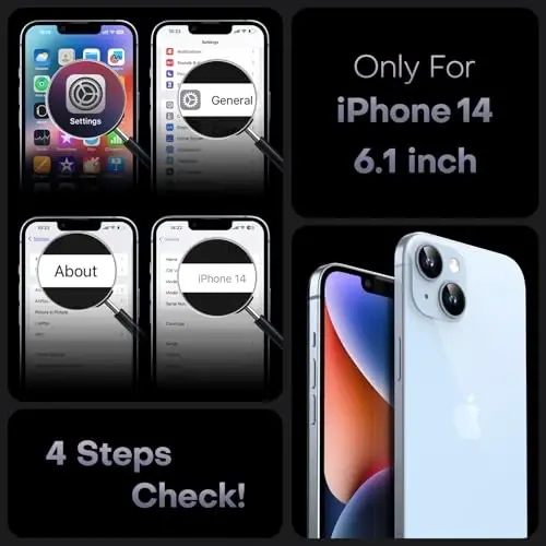 TOCOL Magnetic for iPhone 14 Case, Upgraded Full Camera Protection, Compatible with Magsafe, Drop Protection, Translucent Matte Back Bumper Phone Cover 6.1-Inch (Light Blue) - TOCOL (1)