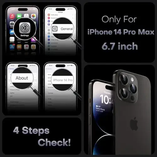 TOCOL Magnetic for iPhone 14 Pro Max Case, Upgraded Full Camera Protection, Compatible with Magsafe, Drop Protection, Translucent Matte Back Bumper Phone Cover 6.7-Inch（Dark Blue） - 2