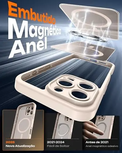 TOCOL Magnetic for 16 Pro Max Case, Takomillashtirilgan To'liq Kamera Himoyasi, Magsafe bilan Mos, 16FT Tushishdan Himoya, Yarim O'tkazgichli Mat Orqa Bumper Telefon Qopqog'i 16 ProMax 6.9-Dyuym (Sahro) - 3