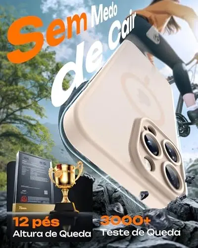 TOCOL Magnetic for 16 Pro Max Case, Takomillashtirilgan To'liq Kamera Himoyasi, Magsafe bilan Mos, 16FT Tushishdan Himoya, Yarim O'tkazgichli Mat Orqa Bumper Telefon Qopqog'i 16 ProMax 6.9-Dyuym (Sahro) - 5