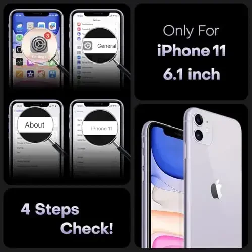 TOCOL Magnetic for iPhone 11 Case, Upgraded Full Camera Protection, Compatible with Magsafe, Military Grade Protection, Bumper for iPhone 11 6.1 Inch (Light Purple) - 2