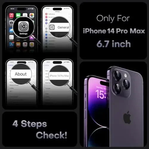 TOCOL Magnetic for iPhone 14 Pro Max Case, Upgraded Full Camera Protection, Compatible with Magsafe, Drop Protection, Translucent Matte Back Bumper Phone Cover 6.7-Inch（Midnight Purple） - 2