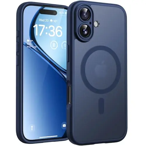 TOCOL Phone 17 Case uchun, To'liq Kamera Himoyasi, O'rnatilgan Magnit Halqa, Magsafe Zaryadlovchi bilan mos, Tushishdan Himoya, Shaffof Mat Telefon G'ilofi Phone 17 6.3 dyuym uchun (Alpine Green) 