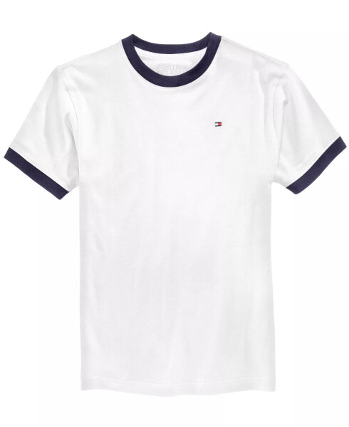 Toddler and Little Boys Contrast Trim Embroidered Logo Ken Tee - TOMMY HILFIGER (1)